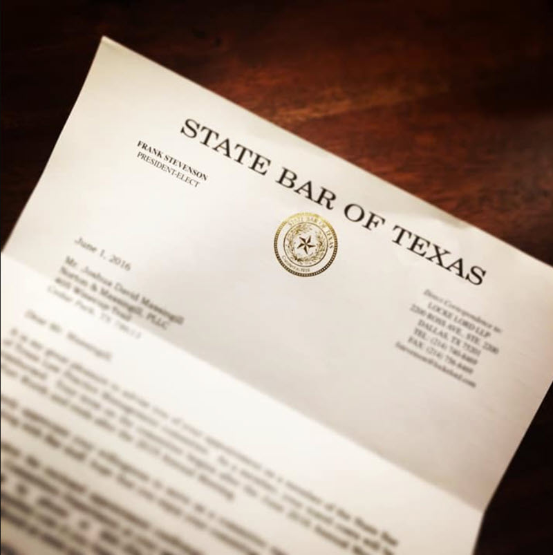 MASSINGILL APPOINTED TO TEXAS BAR COMMITTEE