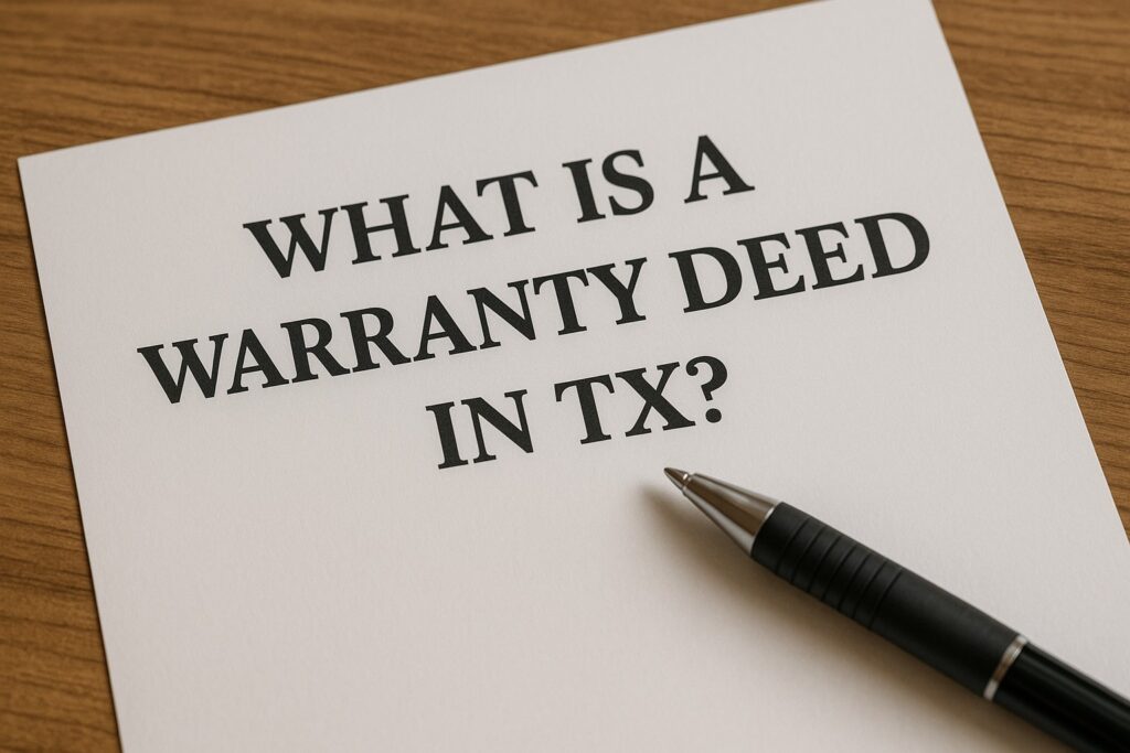 what is a warranty deed in texas
